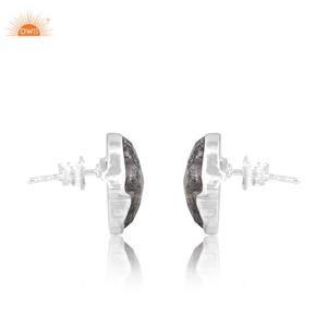 Dernières Tendances 2026 : Boucles d'Oreilles Clous Hamsa en Argent Sterling Fin avec Pierre Précieuse Naturelle Rutile Noir – Fabricant de Bijoux Personnalisés - Product Image 4