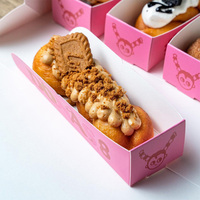Conception personnalisée Petit plateau à gaufres Mini Mochi Donut Ball Snack Emballage en papier Plateau à gaufres Boîte à bâtonnets