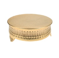 Dernier modèle de support pour gâteau de fête à domicile plaqué or pour la décoration des anniversaires de mariage, buffet de restauration royale, aliments utilisés