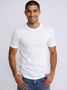 Ringer <b>Men</b> Cotton Tee A Casual Comfy Fit <b>with</b> Breathable Fabric & Stylish <b>Pocket</b> for the Modern Woman - Product Image 2
