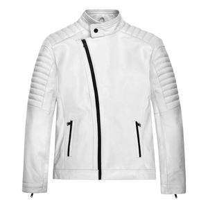 Chaqueta de Cuero Vacuno Original para Hombre, Chaqueta de Motociclista con Logotipo Personalizado, Chaqueta de Invierno Impermeable con Cremallera - Product Image 1