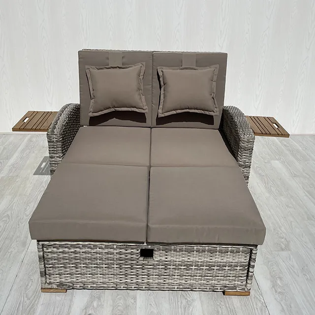 बाहिया सोफे और बिस्तर, प्यार सीट के साथ स्टील के बने असीम समायोज्य बाक़ी, फर्नीचर आउटडोर बैठने की लाउंज कुर्सियों