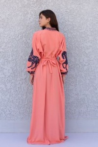 Vestidos de moda hechos a mano, manga larga bordada hasta la rodilla, ropa de fiesta informal, Maxi - Product Image 5