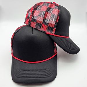 Checkered Trucker <b>Hat</b> Stylish <b>Men</b> Women Lightweight Breathable Mesh Back Custom Printed Logo Performance Outdoor Bulk Wholesale - Product Image 3