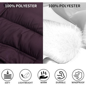 Chaqueta acolchada para hombre, abrigo ligero, cálido, acolchado, con capucha, impermeable, a prueba de viento, aislado, ropa de invierno, ropa informal - Product Image 4