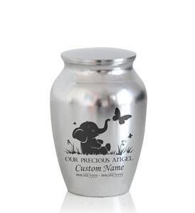 Mini urnes personnalisées souvenir commémoratif décoratif en acier inoxydable avec urnes commémoratives bébé éléphant pour bébé garçon urne personnalisée - Product Image 1