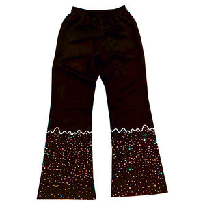Pantalons de survêtement empilés hommes strass broderie soleil délavé à l'acide lavé pierre lavé hommes/femmes pantalons de survêtement pantalons de survêtement - Product Image 3