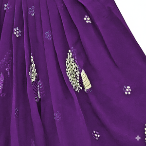 Shoryam Fashion Blouse à volants tendance pour enfants, Lehenga Choli, broderie élégante violette, tenue de fête pour fille, tenue ethnique indienne - Product Image 4