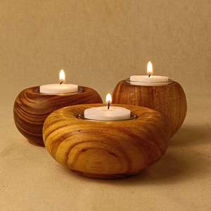 Élégant Porte-Bougie en Bois pour Bougies Chauffe-Plat, Décoration d'Intérieur, Centre de Table de Pâques, Style Ferme Vintage, Fait Main, Résistant à la Chaleur, Cadeau - Product Image 1