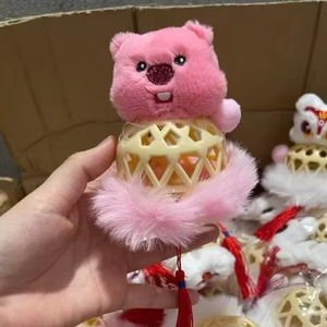 Lanterne animale en bambou jouet décoratif artisanal pour la célébration de la famille de la mi-automne fabriqué au Vietnam - Product Image 1