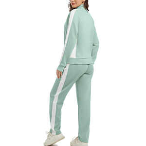 2025 Winter Hooded Solid Printed Breathable <b>Women</b> Zipper Tracksuits Polyester/Cotton 2 in 1 Design Windproof High Quality - Product Image 5