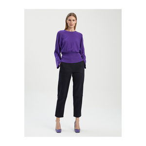 Pull en tricot à manches chauve-souris en viscose mélangée pour femmes BGN, fabriqué en Turquie - Product Image 1