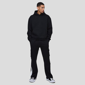 ชุดวอร์มกางเกงขาบานสำหรับผู้ชายกางเกงขาบานผ้าคอตตอนซัก100% เทอร์รี่พิมพ์โลโก้ - Product Image 1