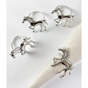 Hot Selling Home Hotel Dining Table Decorative <b>Napkin</b> Ring Elegance Bronze Animal <b>Napkin</b> Holder Set Of 4 Horse Metal <b>Napkin</b> Ring - Product Image 4