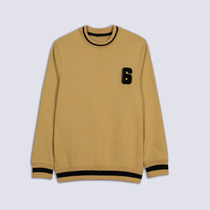 เสื้อวิ่งออกกำลังกายขายส่ง ผ้าฝ้าย 100% เสื้อสเวตเชิ้ตผู้ชายคอกลม ผ้าถักเรียบ ทรงปกติ สวมใส่สบาย - Product Image 6