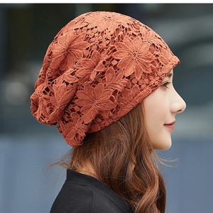 Nouveau Bonnet pour femmes creux grande fleur Skullies chapeau été respirant soleil chapeaux rue mode femmes bonnets casquette - Product Image 1