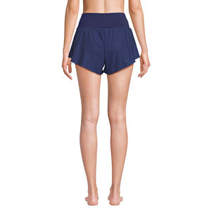 กางเกงขาสั้นสตรีผ้าโพลีเอสเตอร์สแปนเด็กซ์แบบมีเชือกผูกออกแบบได้ตามต้องการ - Product Image 4