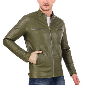 Chaqueta de invierno de cuero genuino para hombre más vendida con logotipo frontal a prueba de viento y transpirable disponible en varios colores - Product Image 5