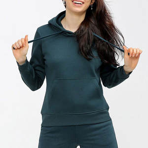 Último Precio, Mejor Calidad, Sudaderas con Capucha para Mujer, Ropa Casual de Invierno, 100% Algodón, Color Liso, Colores Personalizables, Servicio OEM con Logotipo - Product Image 4