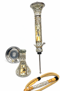 Chicha de collection ultime de style pharaonique, en acier inoxydable laqué égyptien de qualité supérieure, avec nacre, design moderne, meilleur prix - Product Image 6