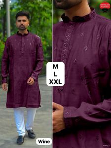 Festival Wear Premium Silk con bordado Kurta Pijama Fabricante y proveedor de la India a la tarifa más baja - Product Image 5