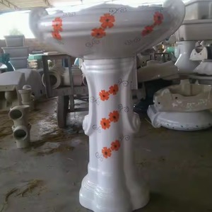 Céramique Sanitaire Luxe Bassin Rectangulaire Grand Piédestal Sterling Lavabo Évier Hôpital Villa Design Moderne Prix - Product Image 5