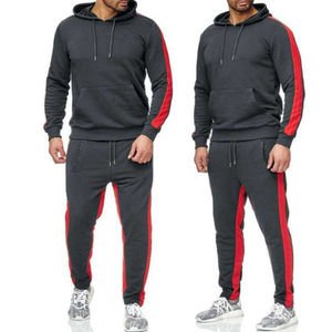 Chándal personalizado de fábrica para hombre, conjunto liso de algodón con capucha, ropa deportiva para correr, chándales de diseño moderno para hombre - Product Image 5