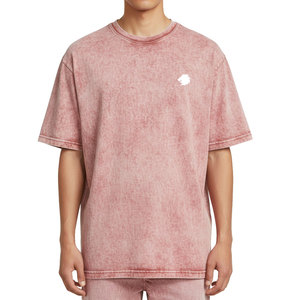 Camisetas de Hombre con Lavado Ácido a Precio Razonable, Diseño de Color Sólido, Personaliza tu Propio Logotipo, Camisetas de Hombre Cómodas con Lavado Ácido - Product Image 1