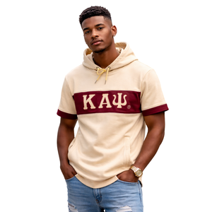 Kappa Alpha Psi Kream <b>Short</b> <b>Sleeve</b> <b>Hoodie</b> Nupe Greek Fraternity Premium Streetwear - Product Image 1