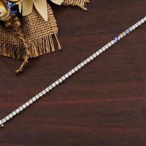 4.60 CT Rond Brillant Coupe Diamant Tennis Bracelet 18K Or Blanc Cvd Diamant Bijoux - Product Image 5