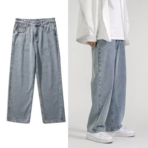 Regular Fit New Arrival Men's <b>Jeans</b> Denim <b>Jean</b> Pants for Men, Straight Baggy Oversized Breathable Casual Men's Denim <b>Jeans</b> - Product Image 4