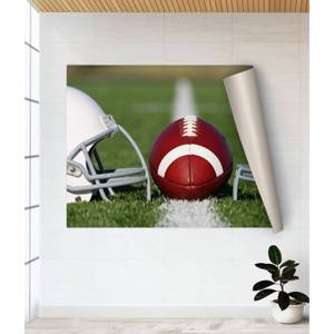Impresión en lienzo de fútbol americano y cascos: decoración moderna para paredes deportivas, póster enrollable - Product Image 1
