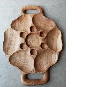 Forme personnalisée unique Meilleure vente Dessus de table de haute qualité Servant Tay Mangue Matériau en bois avec coussinets - Product Image 3