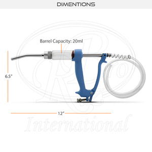 Adjustable Dose 20ml Backpack Automatic Oral Drencher Pistol Grip Veterinary Metal Medicine Drenching Gun Reusable <strong>Cattle</strong> - Product Image 4