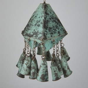 Carillon éolien en fer Royal Breeze Design Art Déco Métal Doré Noir Contraste Apparence de luxe Harmonie mélodique lisse Extérieur - Product Image 2