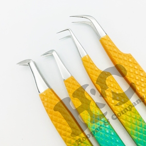 Pinzas profesionales para pestañas, logotipo personalizado para extensiones de pestañas postizas, Punta dentada de visón de acero inoxidable, MOQ BAJO sostenible - Product Image 5