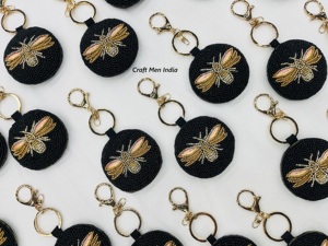 Porte-clés en perles faites à la main breloques de sac coquilles de noix de coco exquises motifs de nuages floraux accessoires de bijoux de mode légers pour - Product Image 3