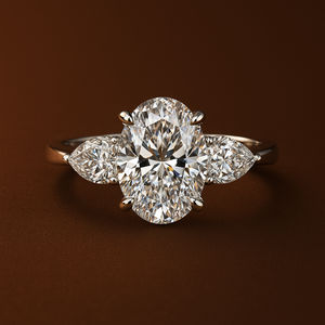 Anillo de Diamante de Corte Oval Original para Mujer, Oro Amarillo de 18K y 14K, Joyería para Bodas, Aniversarios y Fiestas, Proveedor de la India - Product Image 1