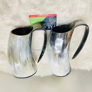 Tasses à bière en corne à boire Viking naturelle finie à la main de luxe Tasse en corne à boire Viking de qualité supérieure par God Grace Craft By FWE - Product Image 6