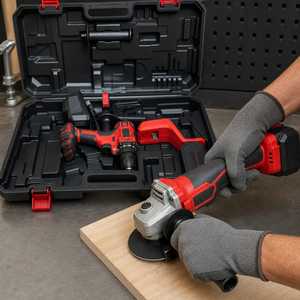 21V 5-in-1 Akku-Werkzeugset Bohrhammer Schlagschrauber Bohrmaschine Bürstenloser Motor Lithium-Batterie Aufbewahrungskoffer (OEM) - Product Image 5