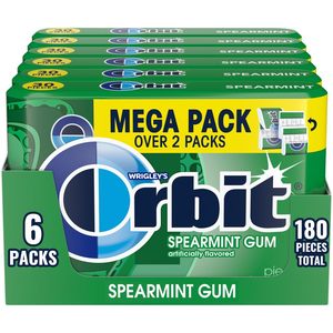 Chewing-gum ORBIT Spearmint sans sucre, emballé individuellement, menthe, méga packs, 6 paquets, 180 pièces - Product Image 4
