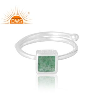 Meilleure vente 925 argent Sterling naturel vert fraise Quartz bague en pierres précieuses bijoux personnalisés pour les femmes cadeau pour elle - Product Image 3
