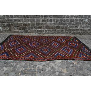 Étnico marrón rojo 5,6X11,6 pies área grande Vintage alfombra turca diseño clásico Patchwork lana 10mm látex para pasillo habitación rectangular - Product Image 4