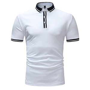 Polo pour homme grande taille Polos pour homme Polos en coton à manches courtes Couleur bleu ciel - Product Image 6