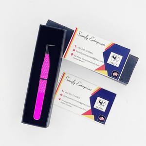 Pinzas de Precisión Somofy Enterprises Diamond Grip de Microfibra Antiestática y Duradera para Extensión de Pestañas, 90 Grados, Volumen, Acero Inoxidable - Product Image 2