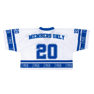 Camiseta Deportiva Holgada Estilo Jersey de Fútbol Americano Zeta White para Mujer, Top Atlético de Malla Estilo Hermandad Griega Zeta Phi Beta Inspirado en 1920 - Product Image 2