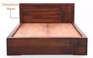 MOURYA-cama de matrimonio de madera, sin almacenamiento - Product Image 3
