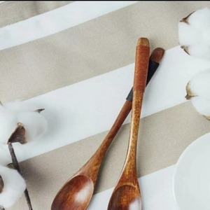 Cucharas manuales de madera de acacia ecológicas de primera calidad para servir café y té - Product Image 5