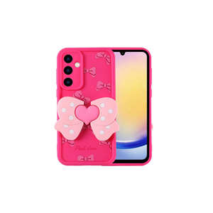 Joiecreatif เคสโทรศัพท์ซิลิโคนพรีเมี่ยมสำหรับ Samsung Galaxy A25ปกป้องกล้องสีชมพูเข้มดีไซน์รูปปลาฉลามดำ XS - Product Image 1