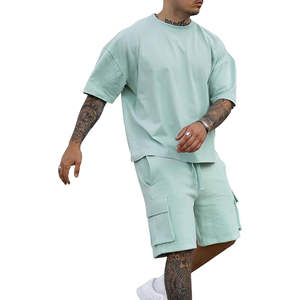 Men's Casual Comfortable Relaxed <b>Fit</b> <b>T</b>-<b>Shirt</b> Set with Cargo Shorts Great for Summer Sports Chill Days Daily Wear Breathable - Product Image 6